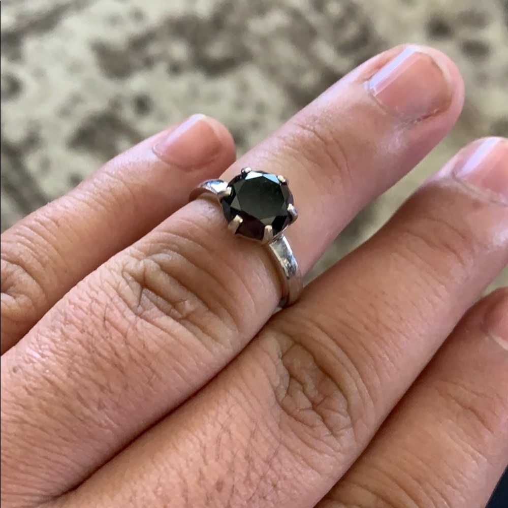 Black Diamond Engagement Ring